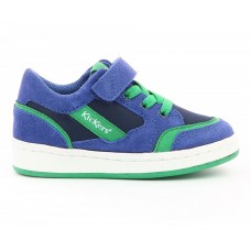 KICKERS BISCKUIT  858800-10 51  ΜΠΛΕ ΡΟΥΑ-ΠΡΑΣΙΝΟ